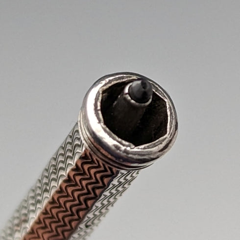 英国アンティーク シャープペンシル レッドガラス装飾 伸縮式81-98mm