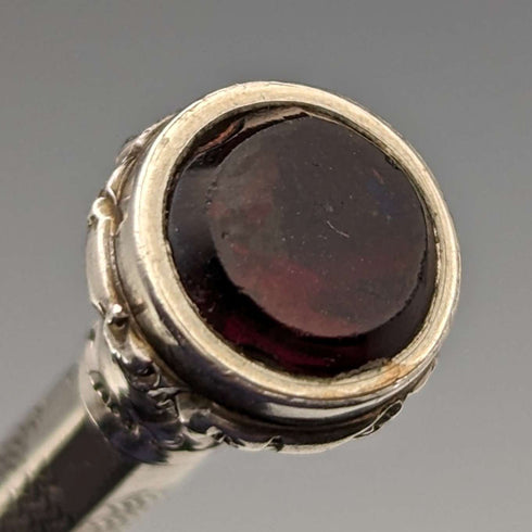 英国アンティーク シャープペンシル レッドガラス装飾 伸縮式81-98mm