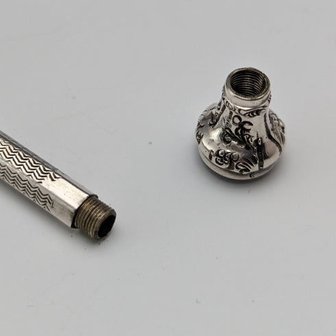 英国アンティーク シャープペンシル レッドガラス装飾 伸縮式81-98mm