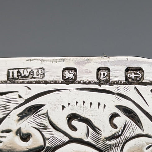 1898 British Antique Sterling Silver Vesta Case 25g Match Case Henry Williamson