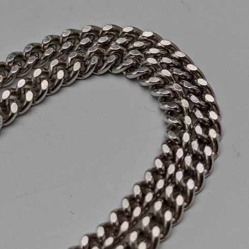 1897年 英国アンティーク 純銀&天然石 回転フォブ 純銀ネックレス