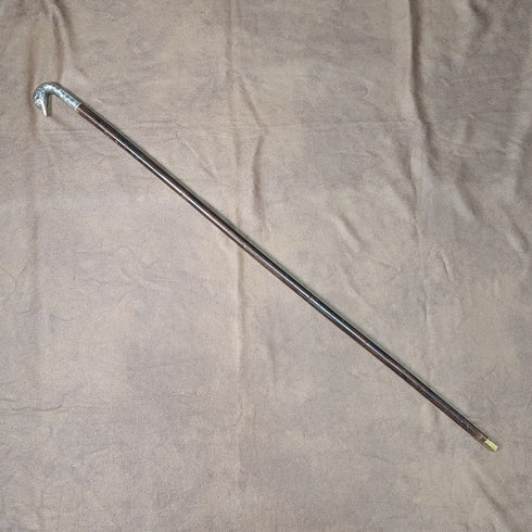 英國古董女士手杖銀色天鵝頭手柄 77 厘米