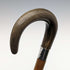 Bastón de caballero vintage británico de 1932, mango curvado de cuerno, 86 cm