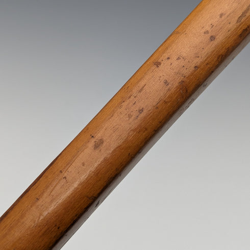 1922 年英國古董男士手杖,彎柄,棕褐色軸,86 厘米