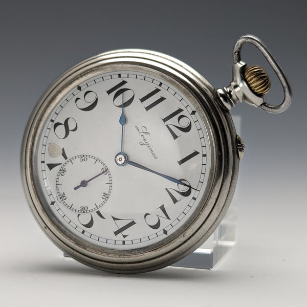 約 1912 年古董浪琴懷錶鐵路時鐘 Cal18.49 工作狀況良好