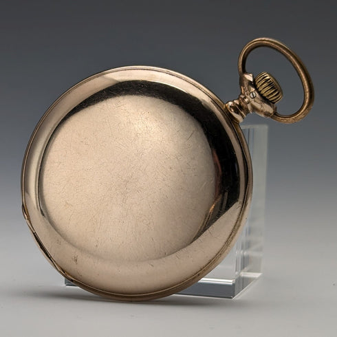 Circa 1923 Antique Longines pocket watch Gold plated hunter case Cal18.50 Good working condition