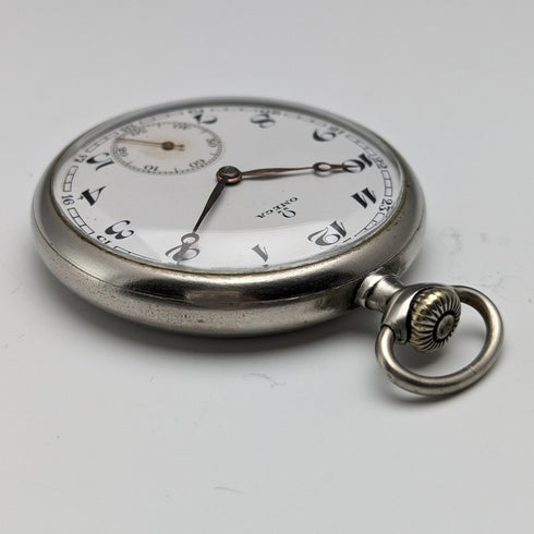 1930年頃 ヴィンテージ オメガ 懐中時計 合金ケース オープンフェース 動作良好