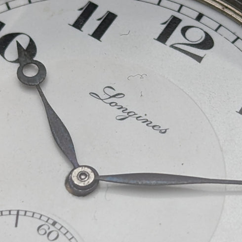 約 1923 年古董浪琴懷錶,帶花鳥裝飾,銀側 Niero Hunter 錶殼,工作狀況良好