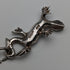 Circa 1920 British Antique Sterling Silver Double Albert Chain 59g Sterling Silver Lizard Fob