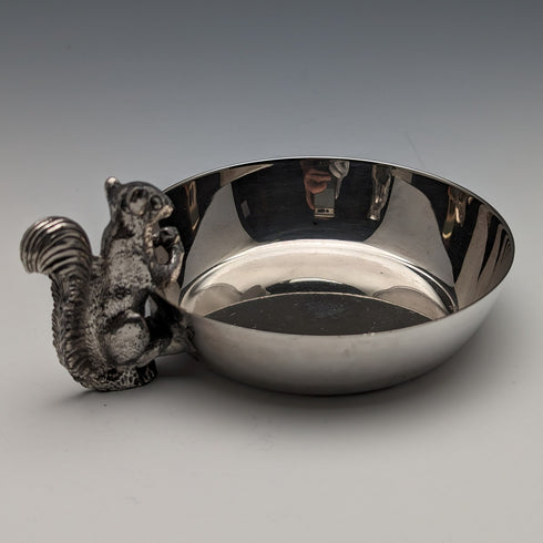 British Vintage Silver Plated Squirrel Decor Bowl Dish VINERS