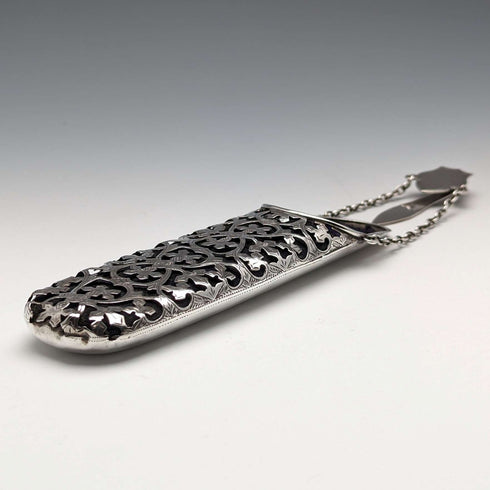 1901 年英國古董純銀 Chatelaine 眼鏡盒 Hilliard and Thomason