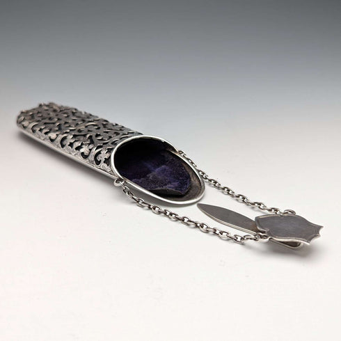 1901 年英國古董純銀 Chatelaine 眼鏡盒 Hilliard and Thomason