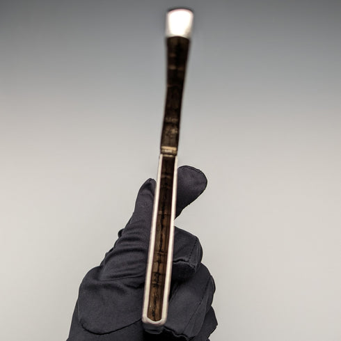 1881 British Antique Sterling Silver Card Case Japonisme Decoration 63g Deakin and Nephew