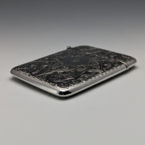 1898年 英国アンティーク 純銀製 カードケース 75g Saunders and Shepherd