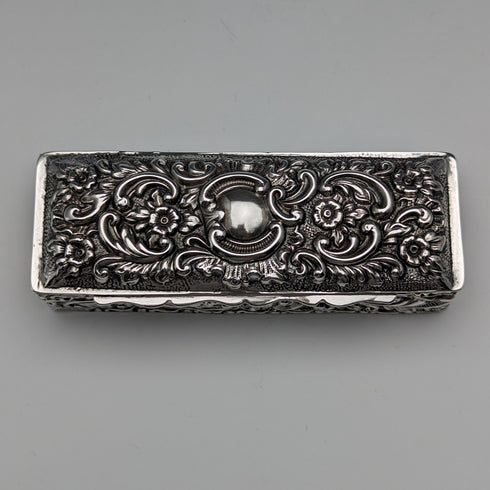 1901年 英国アンティーク 純銀製ボックス 71g George Nathan