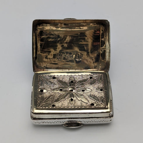 1832 年英國古董純銀油醋汁配海綿 John Bettridge