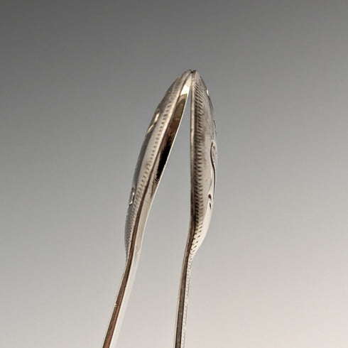 1800年頃 英国アンティーク 純銀製 シュガートング 25g George Smith IV