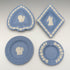 British Vintage Wedgwood Jasperware Dish Set of 4 Pale Blue