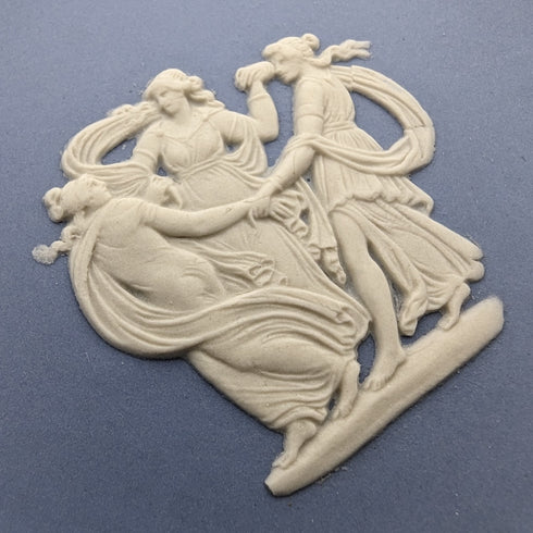 British Vintage Wedgwood Jasperware Dish Set of 4 Pale Blue