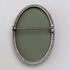 1952 British Vintage Wedgwood Sterling Silver & Green Jasperware Oval Brooch