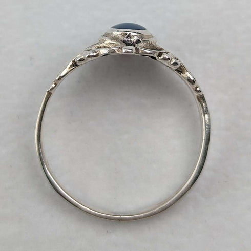 British Vintage Jewelry Bluestone Sterling Silver Ring (No. 9.5) Ring