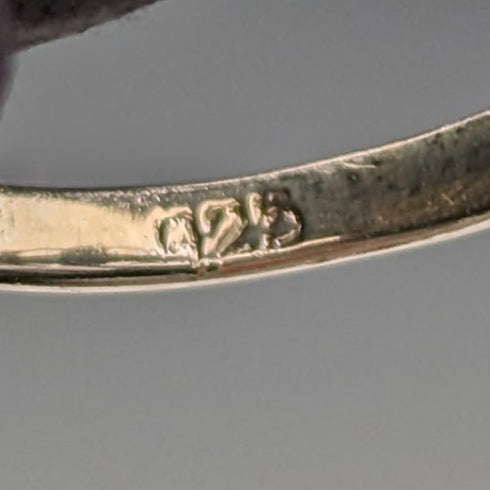 英国ヴィンテージジュエリー ブルーストーン 純銀リング(9.5号)指輪