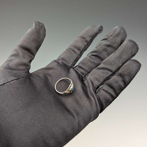 British Vintage Jewelry Bluestone Sterling Silver Ring (No. 9.5) Ring