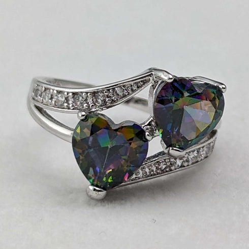British Vintage Jewelry Multicolor Sterling Silver Toi Emore Ring (No. 9.5) Ring