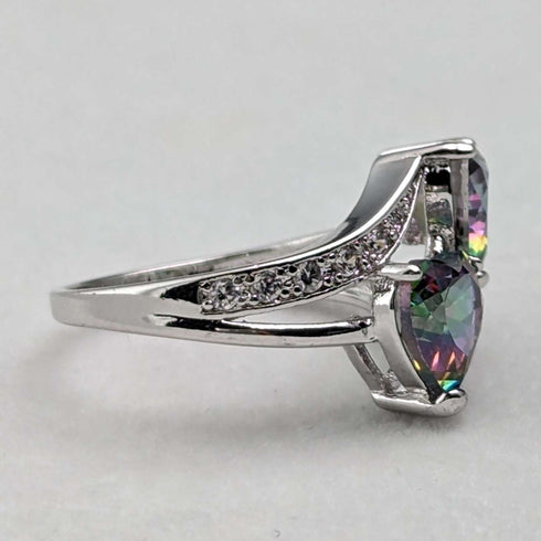 British Vintage Jewelry Multicolor Sterling Silver Toi Emore Ring (No. 9.5) Ring