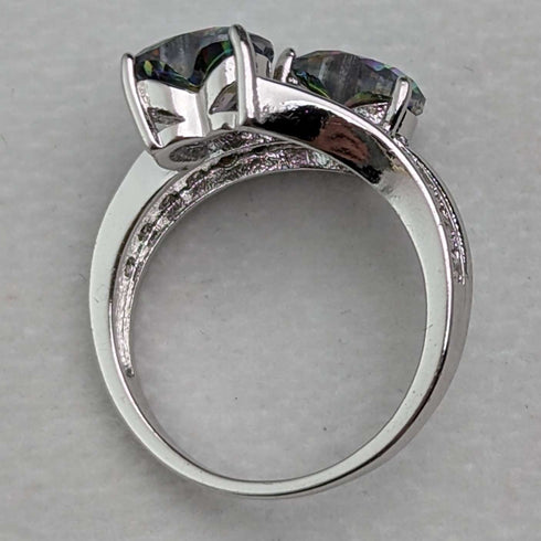 British Vintage Jewelry Multicolor Sterling Silver Toi Emore Ring (No. 9.5) Ring