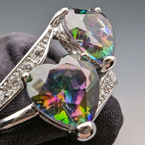 British Vintage Jewelry Multicolor Sterling Silver Toi Emore Ring (No. 9.5) Ring