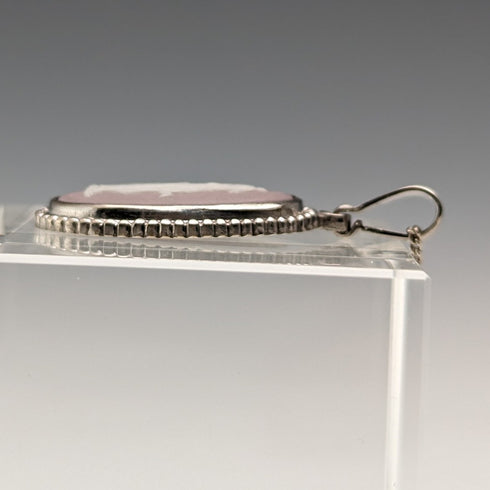 英国ヴィンテージ ウェッジウッド 純銀&ライラックジャスパー ペンダント ネックレス