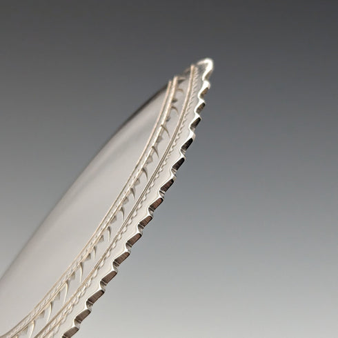 1925 年英國古董白色珍珠柄麵包刀盒裝 John Batt