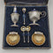 Circa 1910 British Antique Silver Plated Seasoning Container Set Boxed