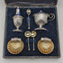 Circa 1910 British Antique Silver Plated Seasoning Container Set Boxed