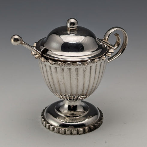 約 1910 年英國古董鍍銀調味容器套裝盒裝