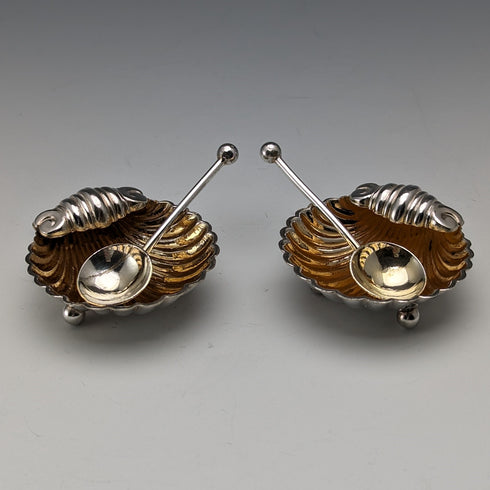 約 1910 年英國古董鍍銀調味容器套裝盒裝