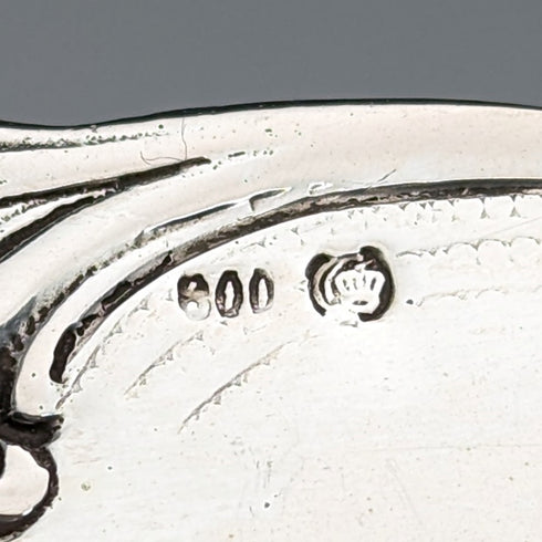 德國古董 800 銀壓花糕點盤