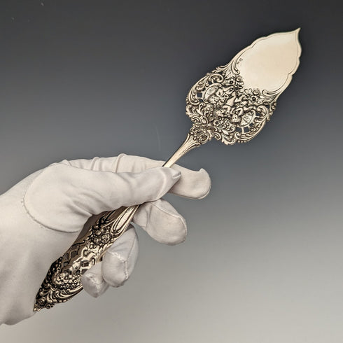 德國古董 800 銀壓花糕點盤