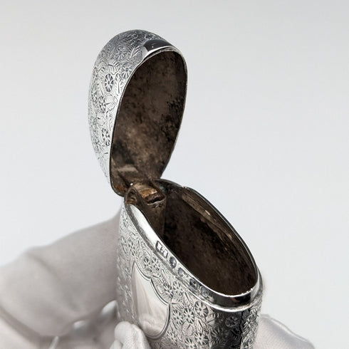 1876 年英國古董純銀 Vesta 盒 33 克火柴盒 Howard James