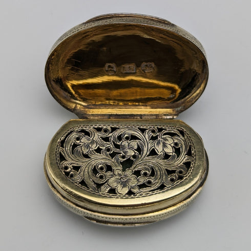 1819 年英國古董純銀油醋汁配海綿 John Shaw