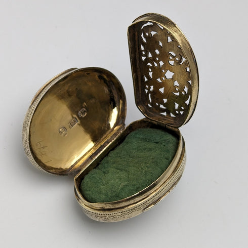 1819 年英國古董純銀油醋汁配海綿 John Shaw