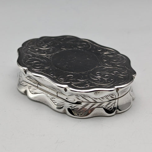 1894 British Antique Sterling Silver Vinaigrette George Unite