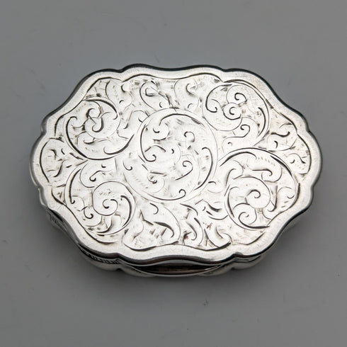 1894 British Antique Sterling Silver Vinaigrette George Unite