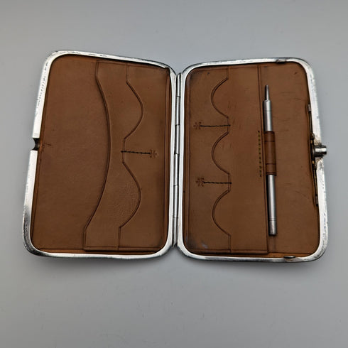 1897年 英国アンティーク 純銀製 両開き型カードケース 122g Deakin and Francis