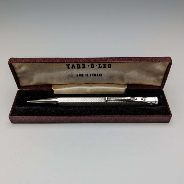 1956年 英国 ヤード・オ・レッド 純銀製 ヘキサゴン 推進式ペンシル ケース入り
