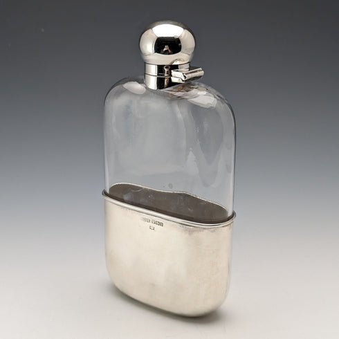 1895 年英國古董純銀和玻璃九柱酒壺 James Dixon and Sons