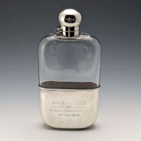 1895 年英國古董純銀和玻璃九柱酒壺 James Dixon and Sons