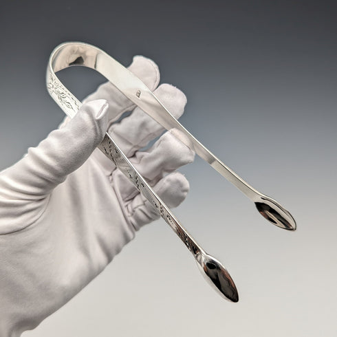 1800年頃 英国アンティーク 純銀製 シュガートング 33g Stephen Adams II