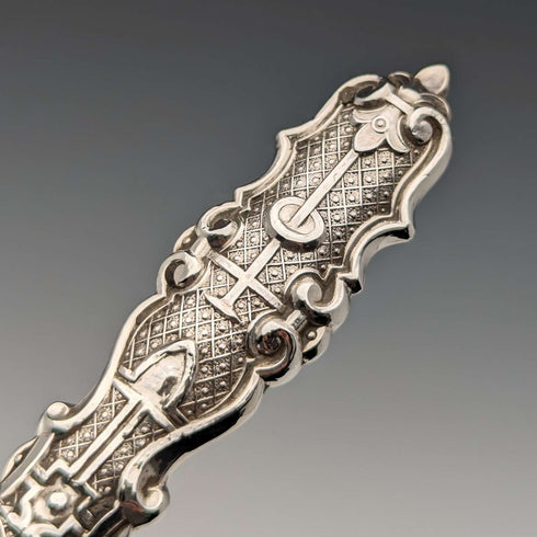 1860年頃 英国アンティーク 純銀ハンドル デザートカトラリー ペア